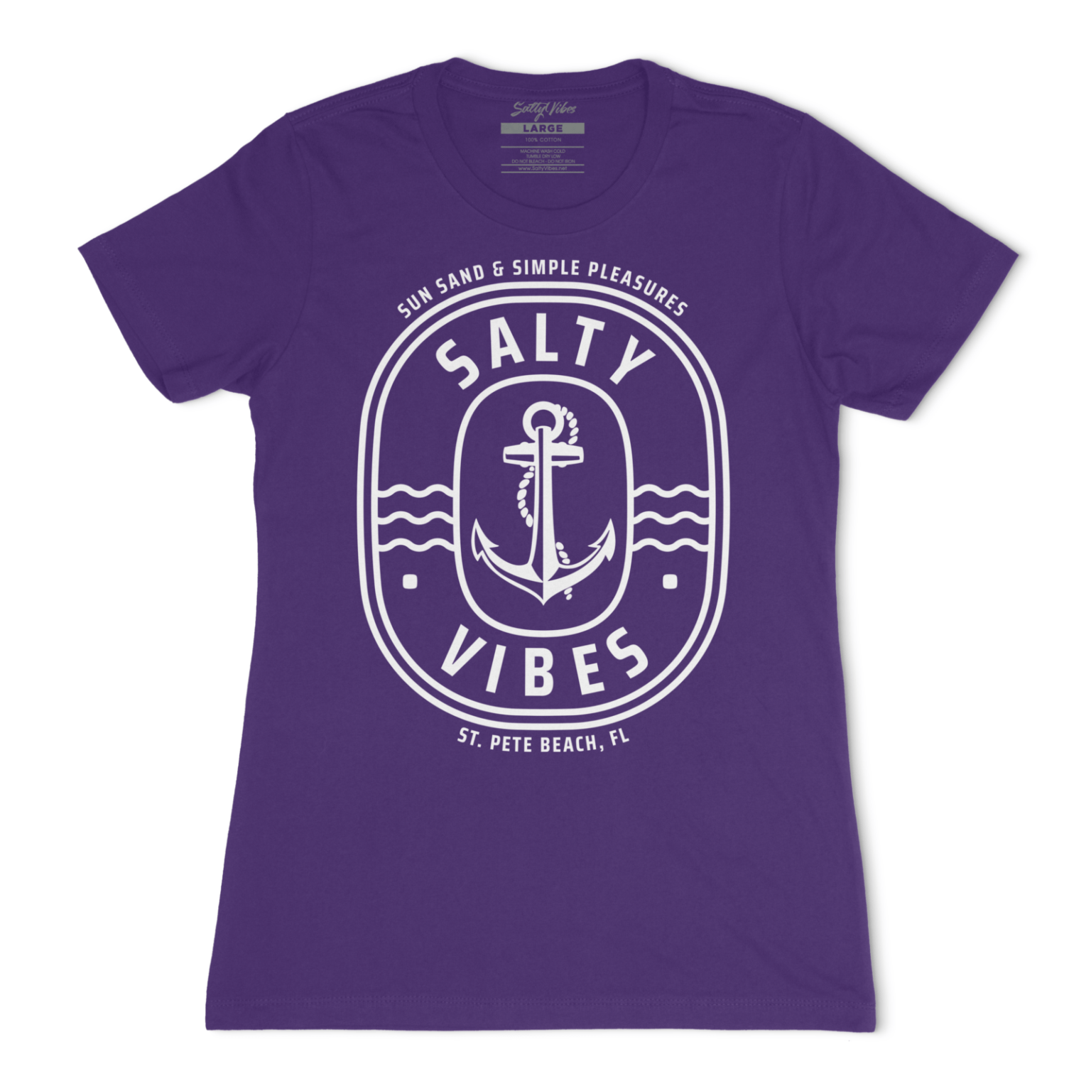 anchor logo womwns tshirt purple