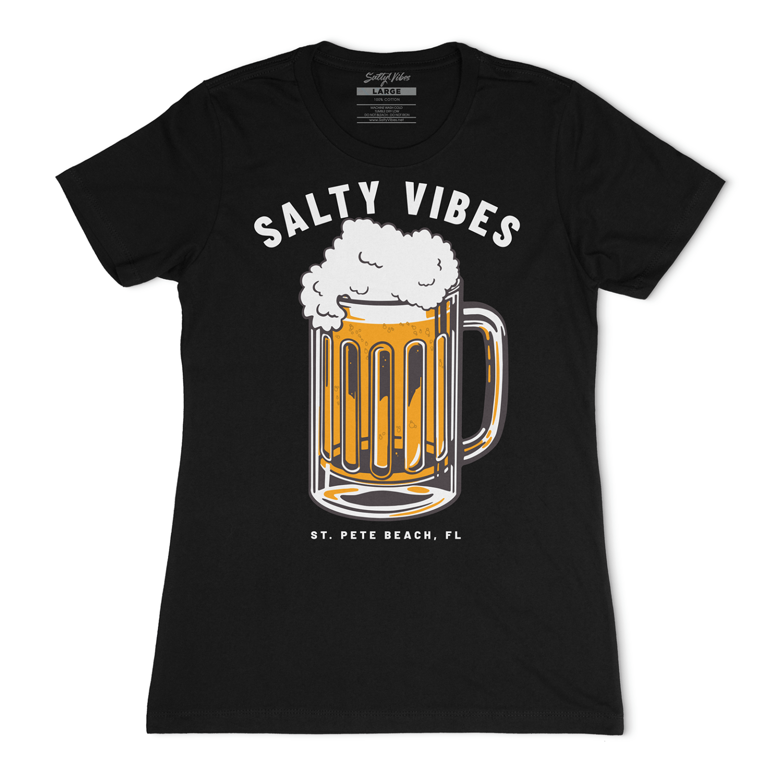 beer womens t shirt black
