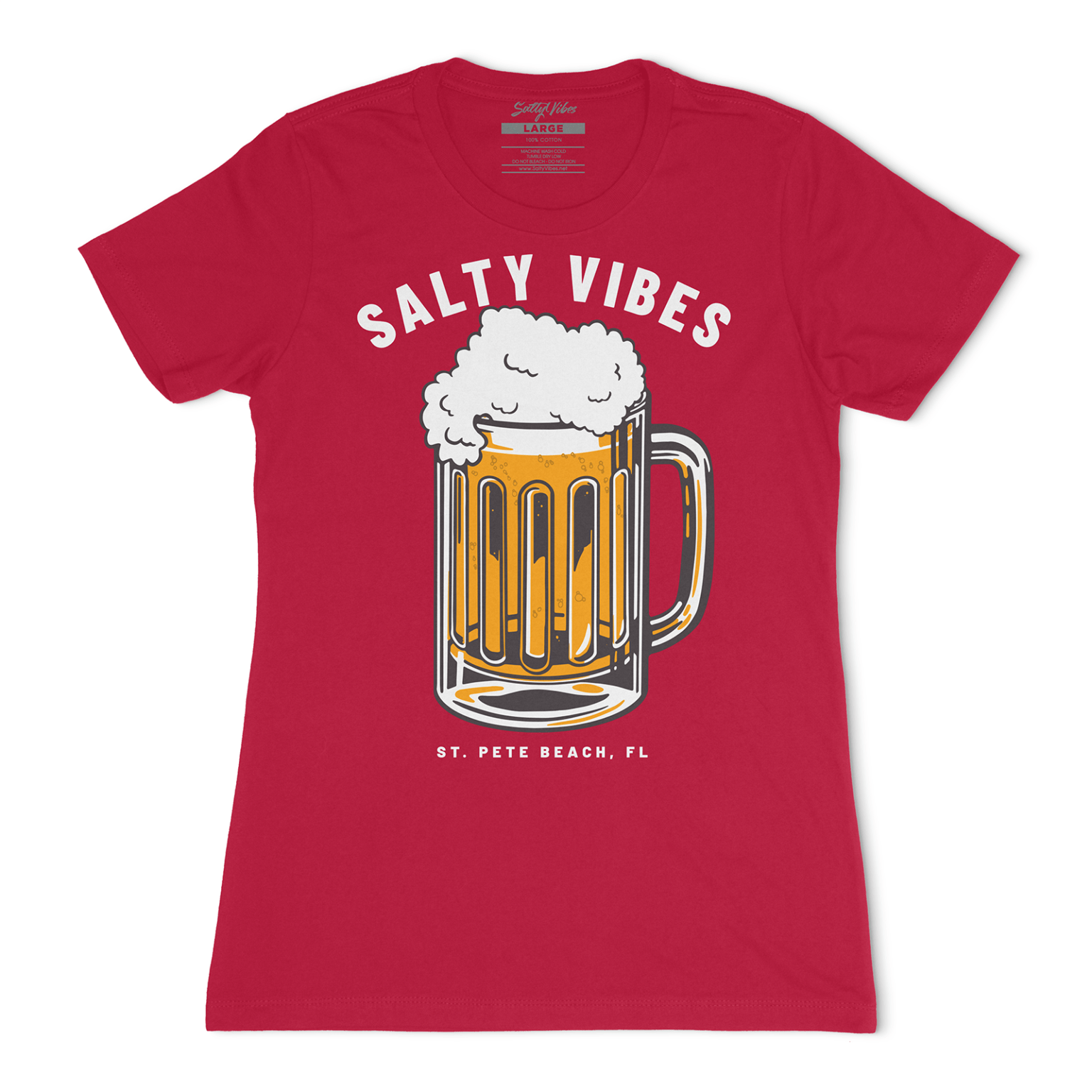 beer womens t shirt red