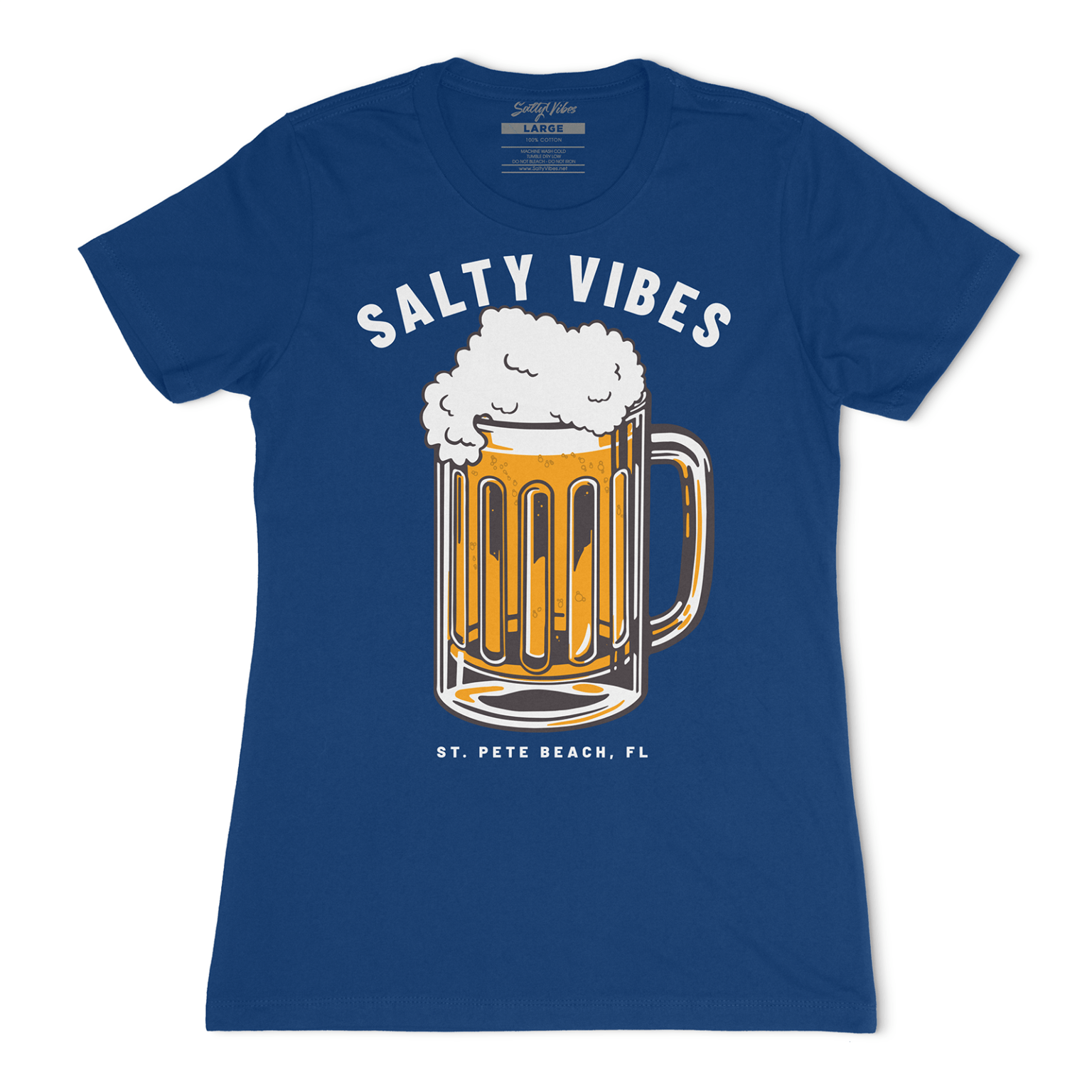 beer womens t shirt royal blue