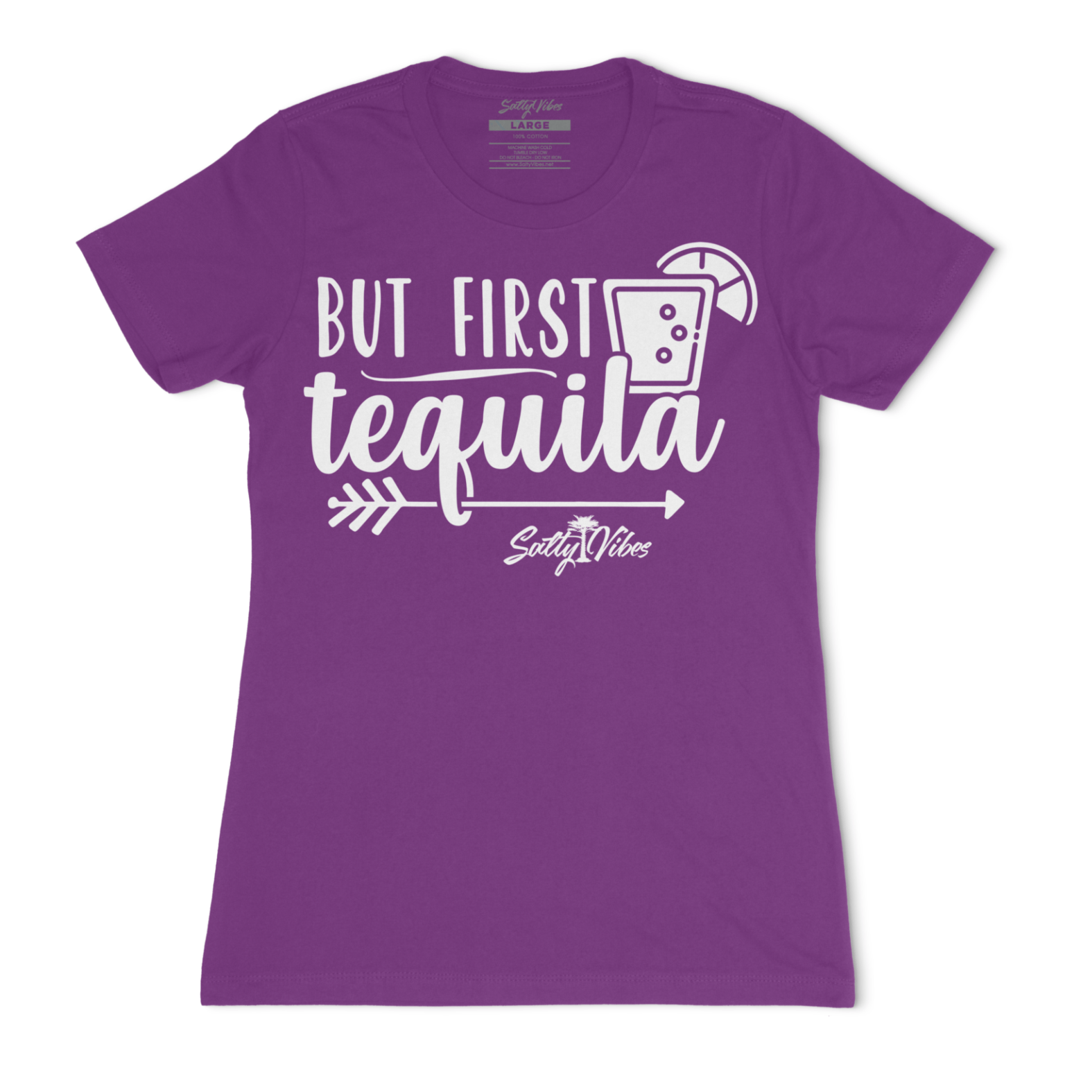 but first tequila women t shirt light purple