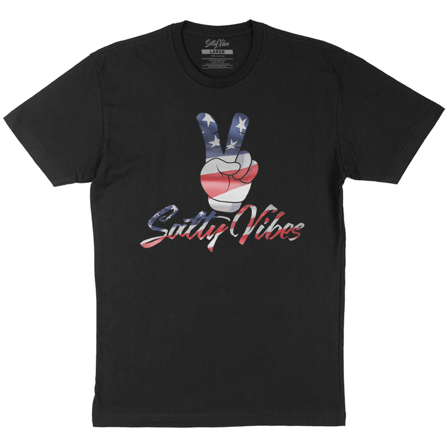 color peace fingers unisex black