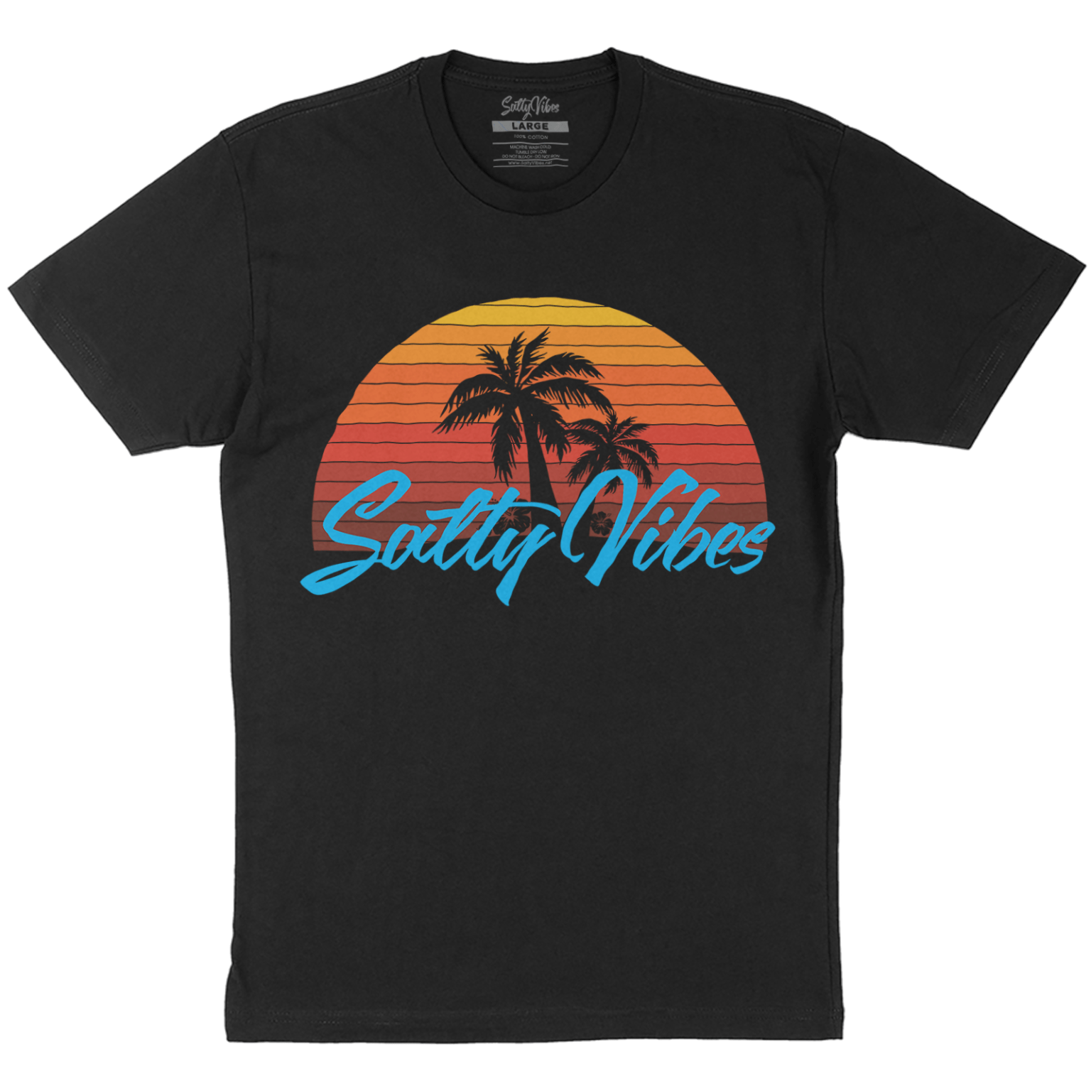 color sunset unisex tshirt black