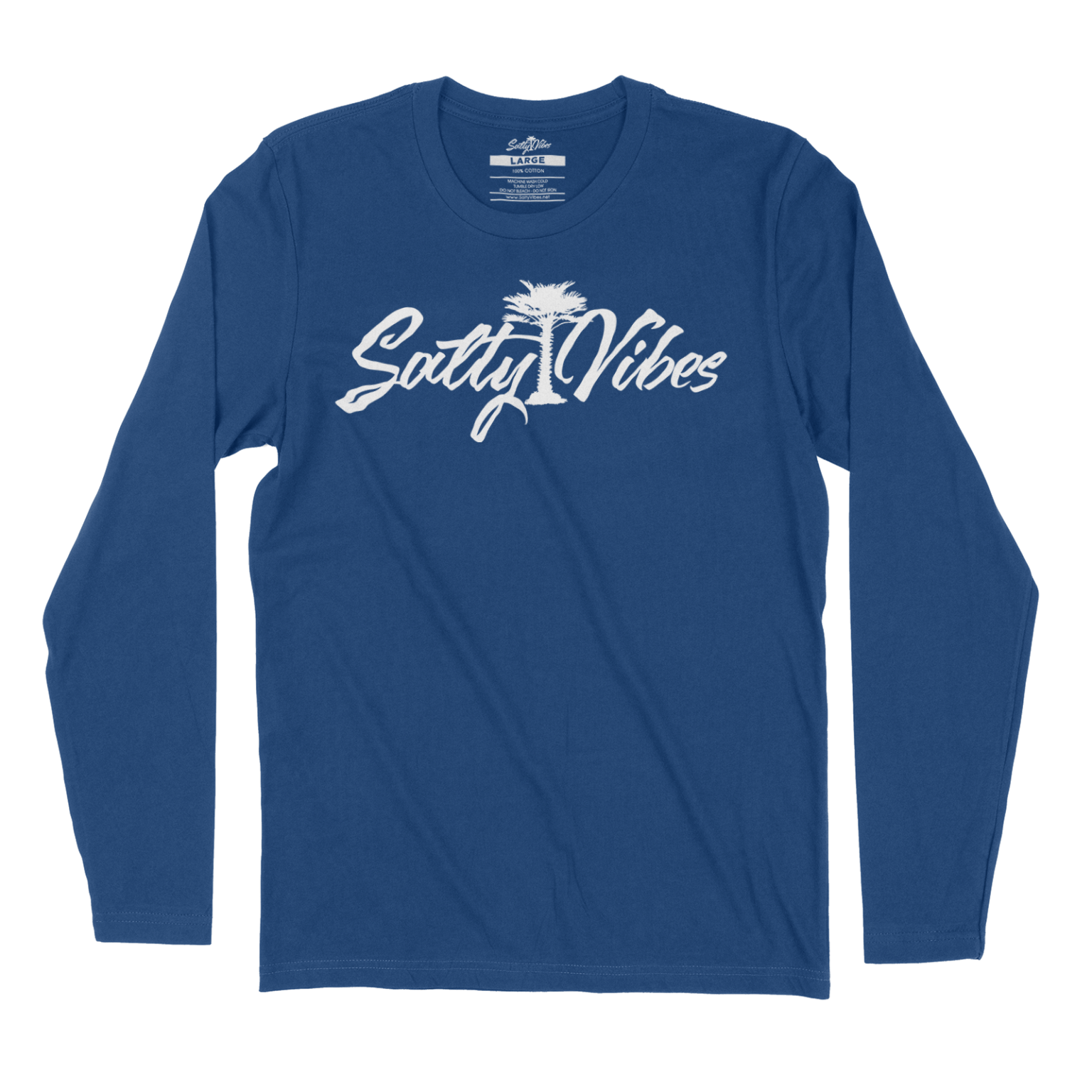 palm tree logo uniaex long sleeve royal