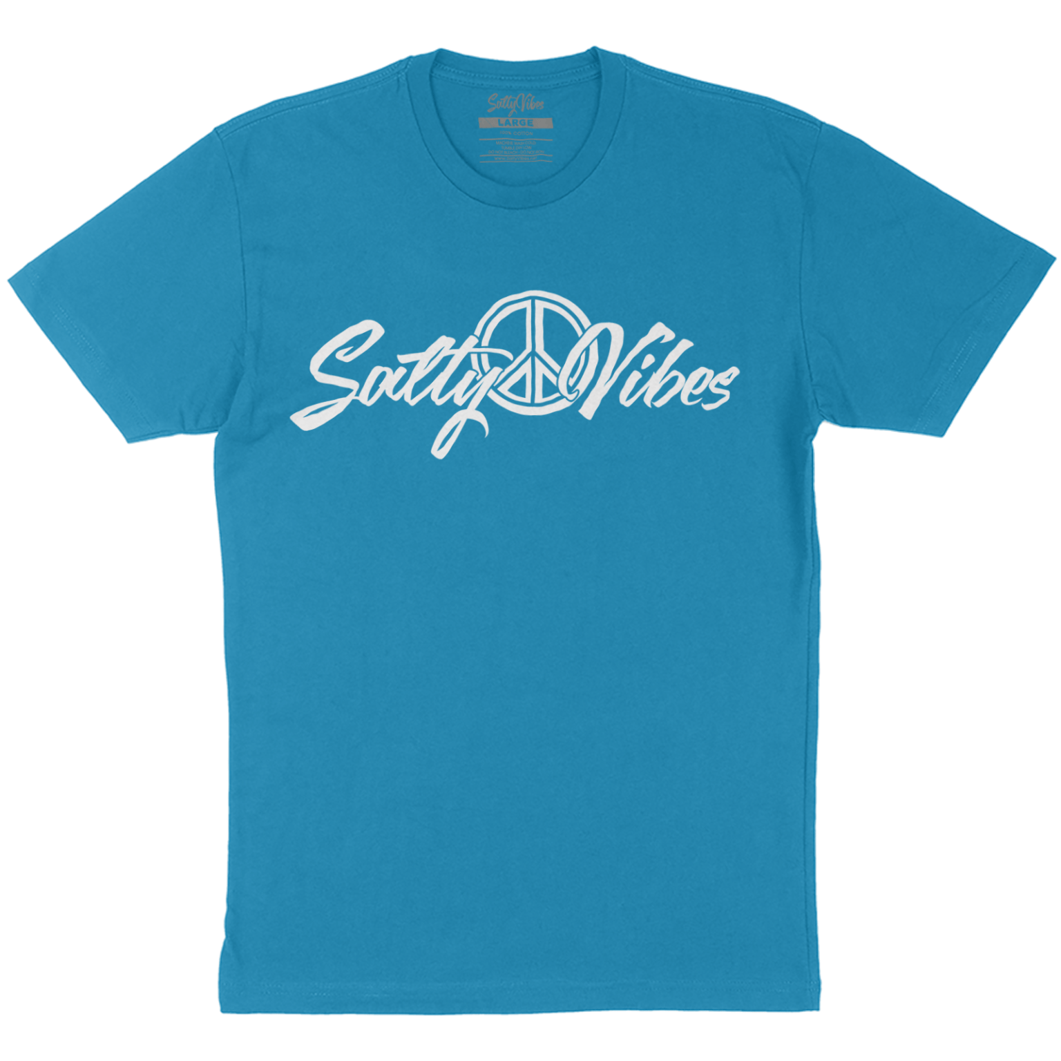 peace sign unisex t shirt turquoise