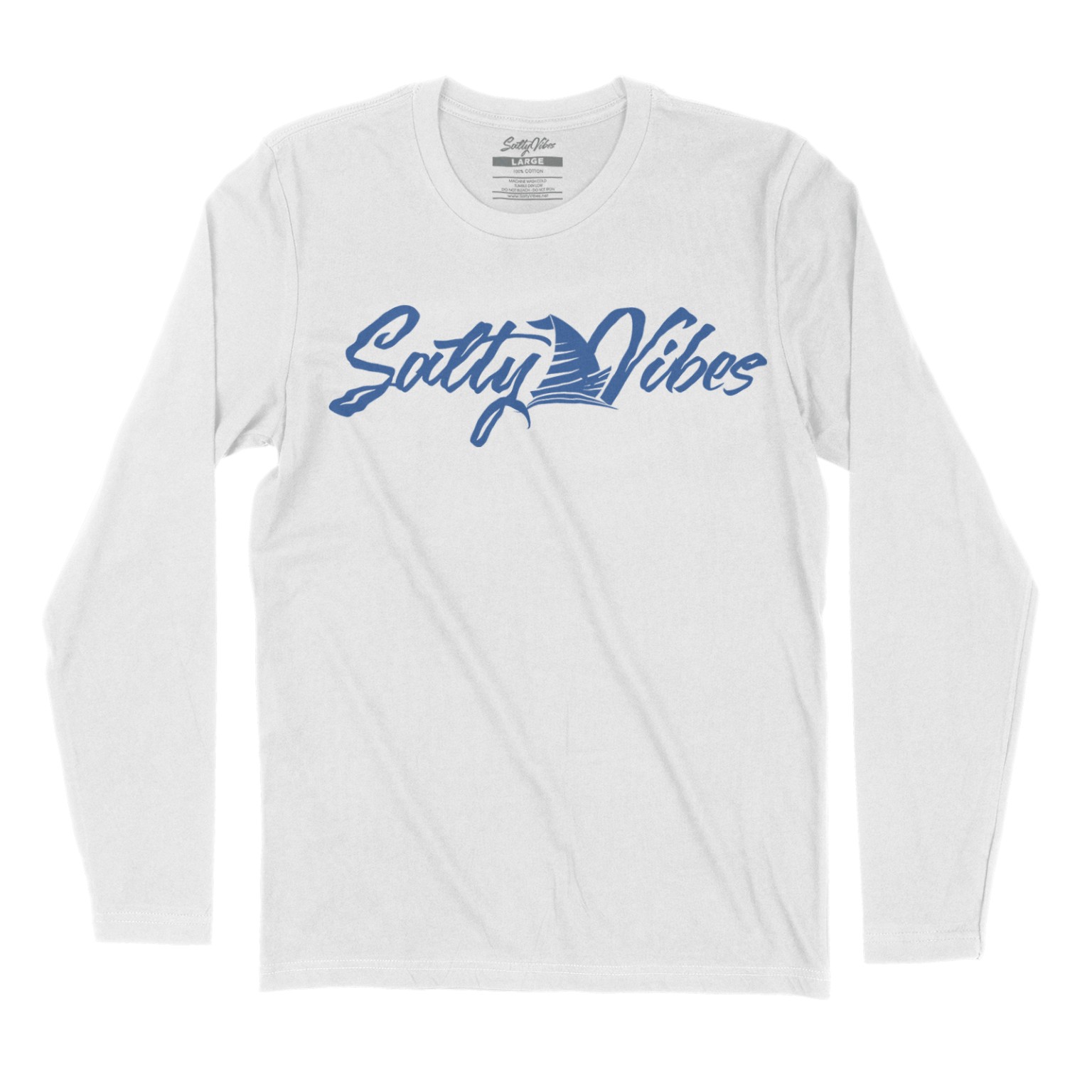 sailboat unisex long sleeve white