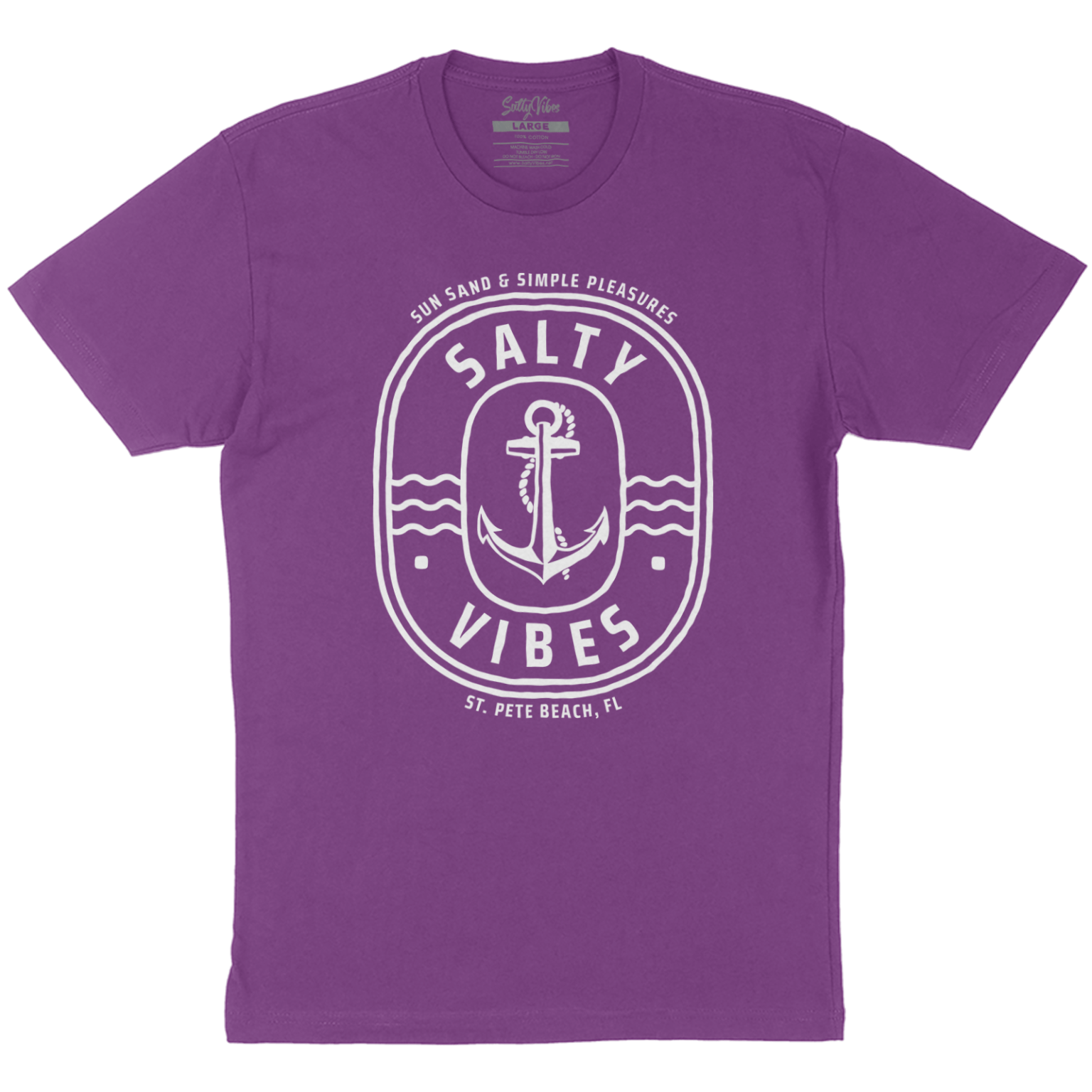 salty vibes anchor unisex tshirt purple