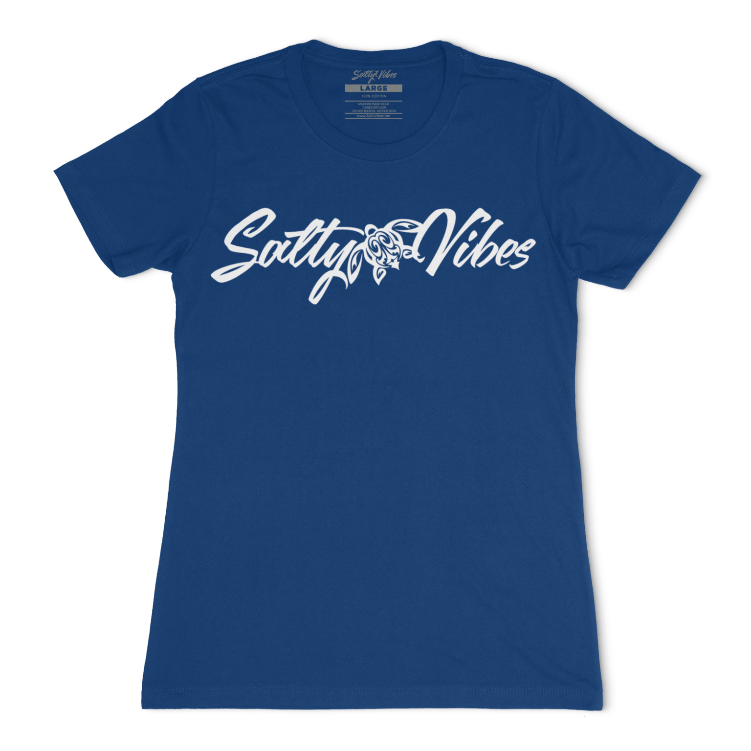 sea turtle womens t shirt royal blue