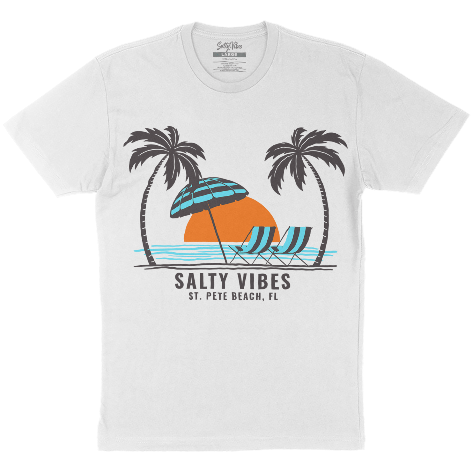 sunset and chairsa unisex t shirt white