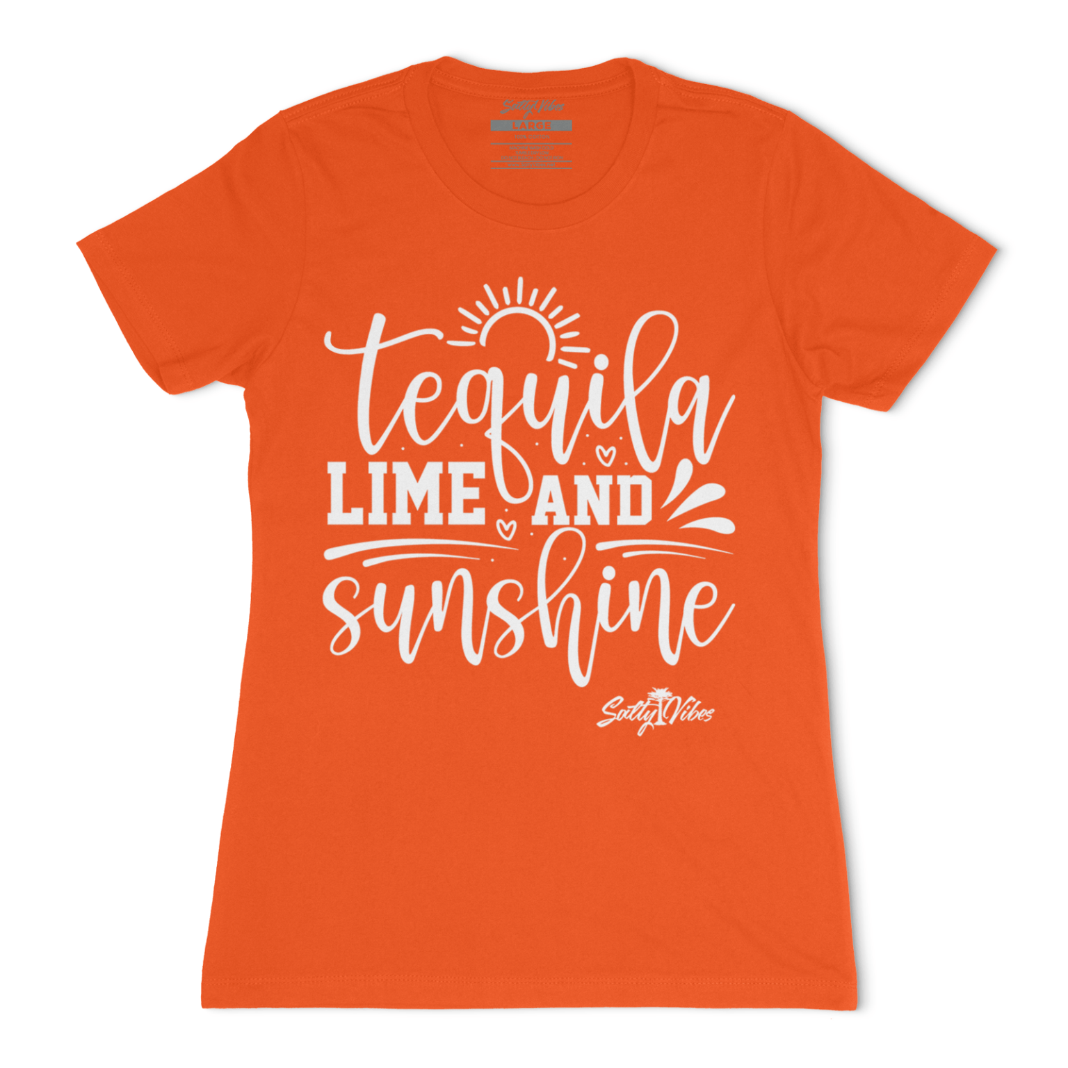 tequila and aunshine womens fitted orange