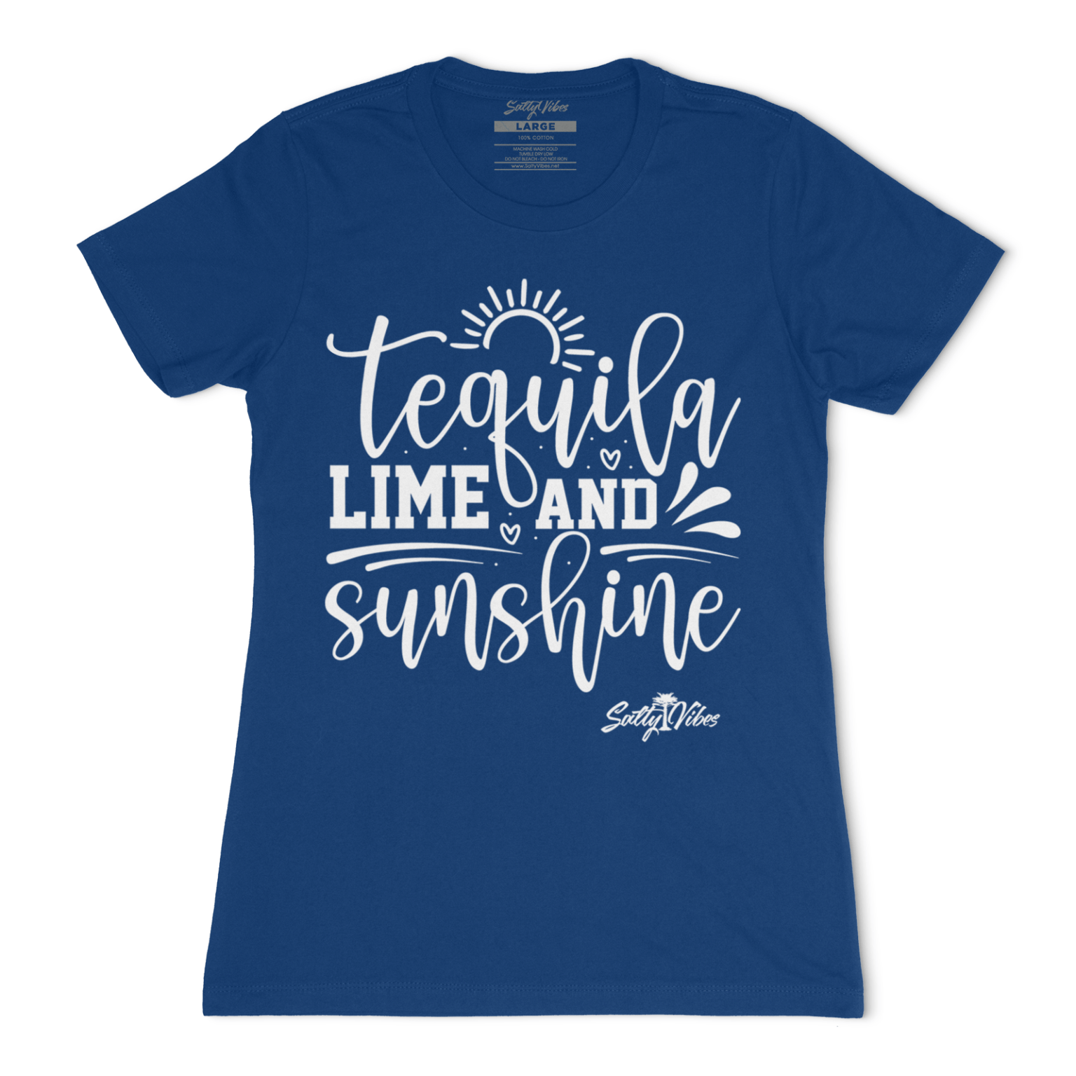 tequila and aunshine womens fitted royal