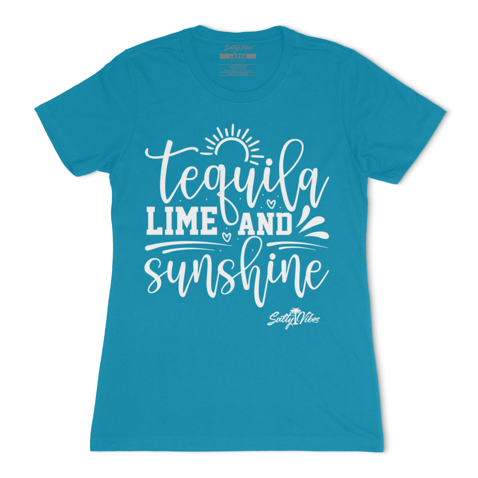 tequila and aunshine womens fitted turquoise