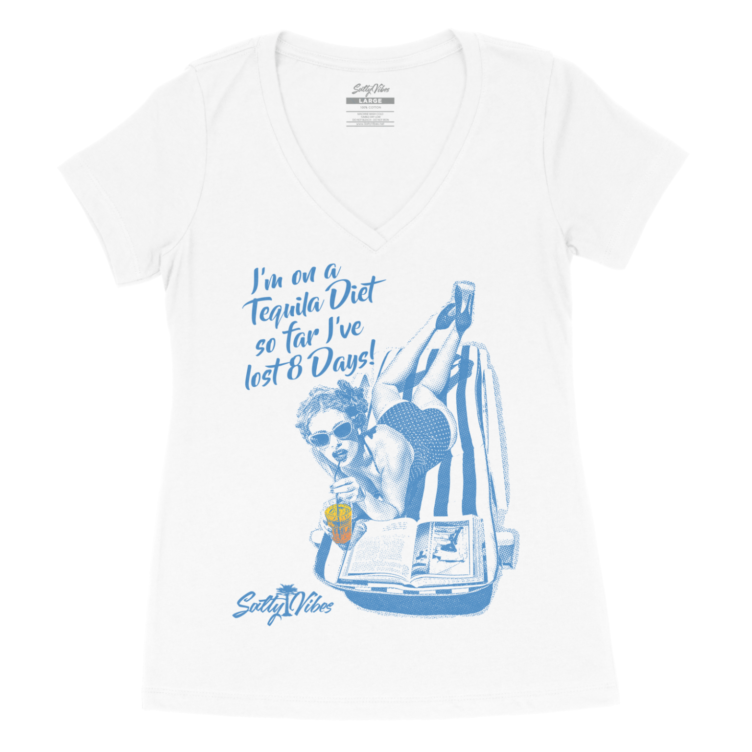 tequila diet women vneck