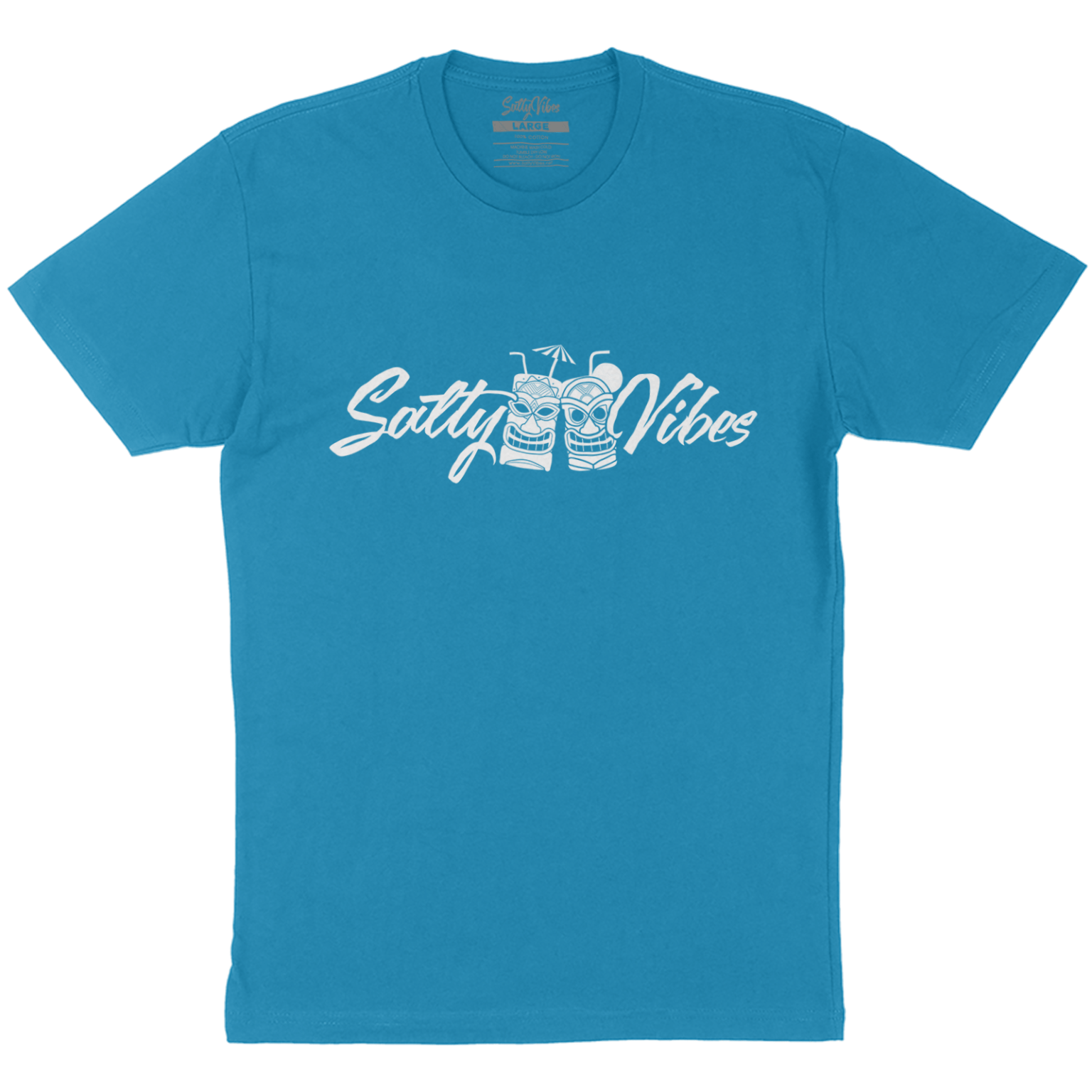 tiki drinks unisex t shirt turquoise