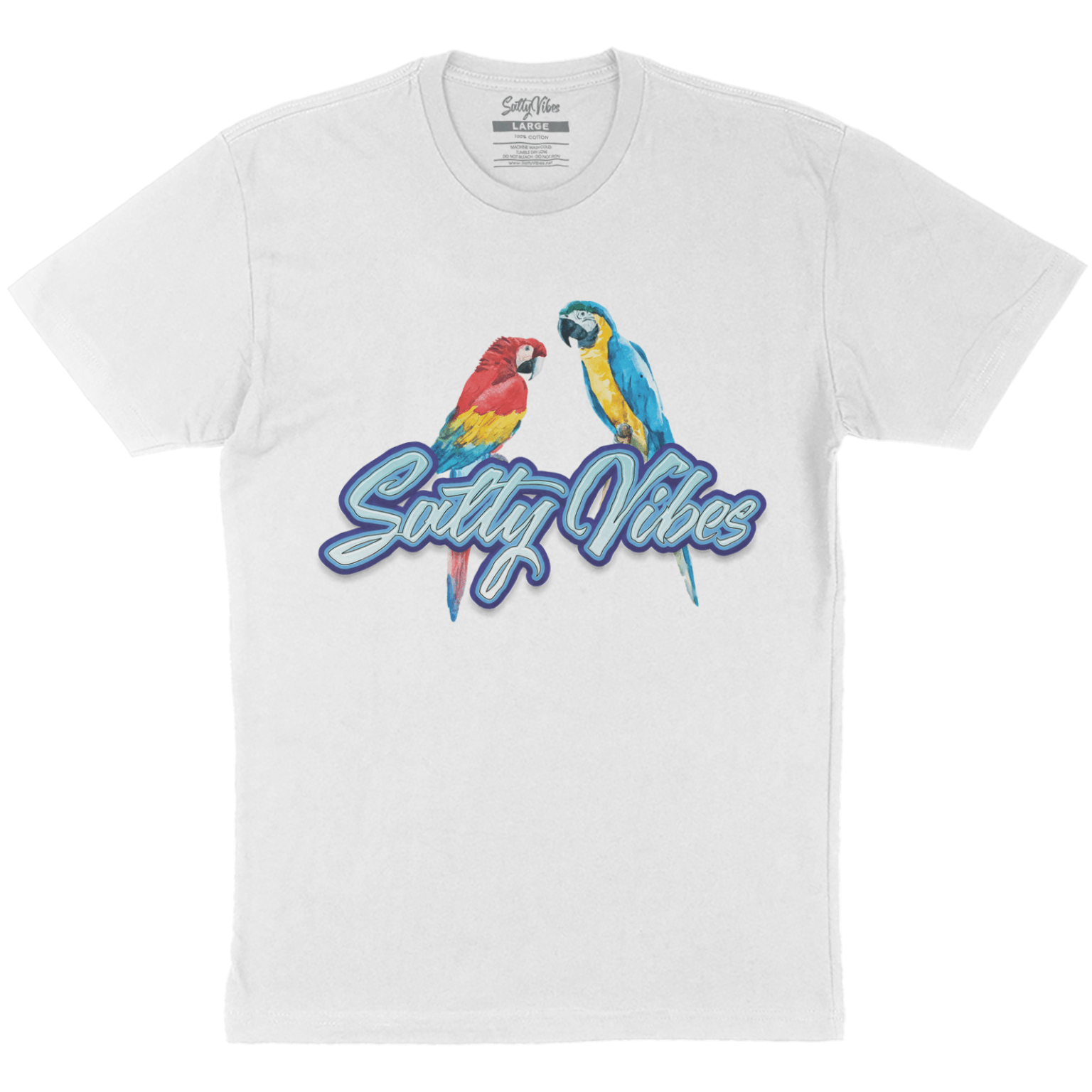 white parrot unisex t shirt